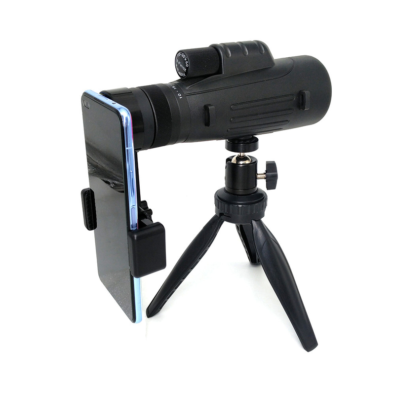 Hunting 10-30x50 Zoom Monocular Telescope High Powered With Smartphone Adapter