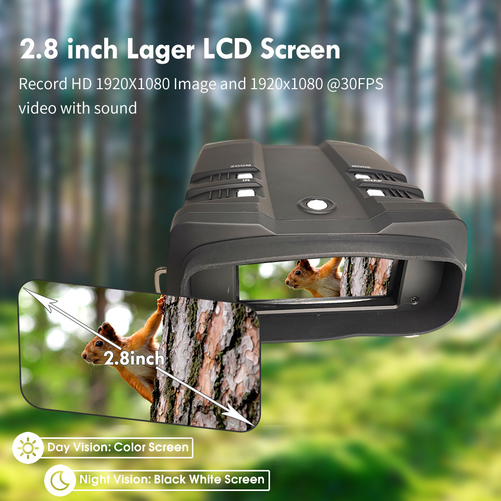 1640ft Viewing Range 3x Infrared Night Vision Binoculars 1080p HD Superior 5W